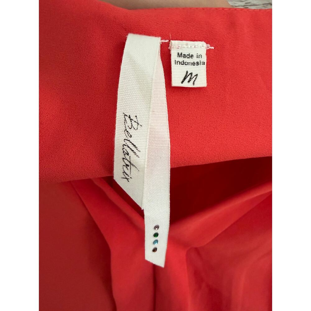 Bellatrix Coral Pink Blouse – Size Medium – Lightweight V-Neck Long Sleeve Top - Picture 3 of 5